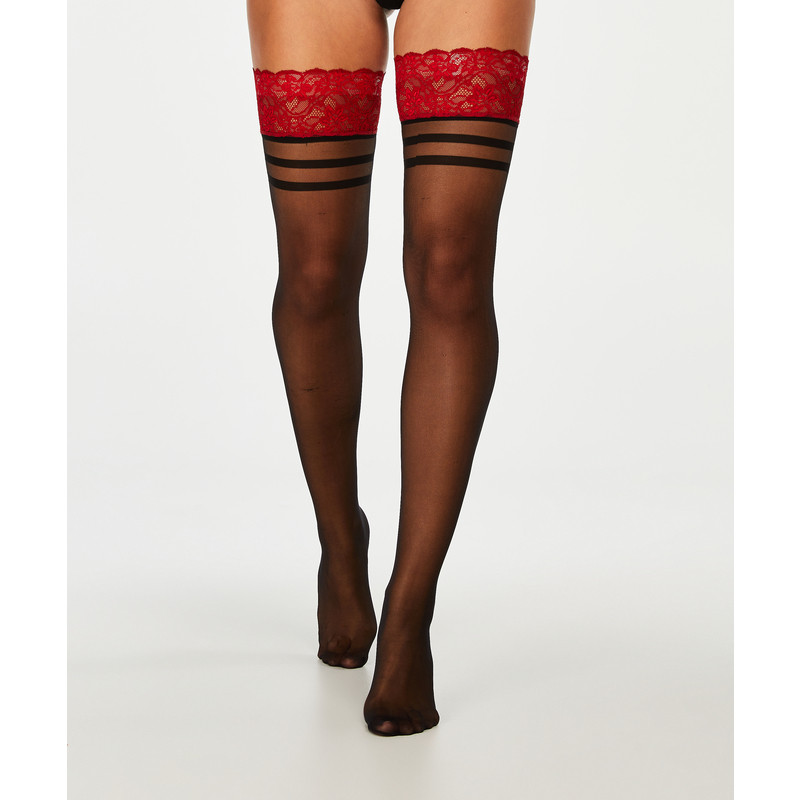 hunkemoller新款性感蕾丝过膝袜子 hunkemoller短袜/打底袜/丝袜/美腿袜