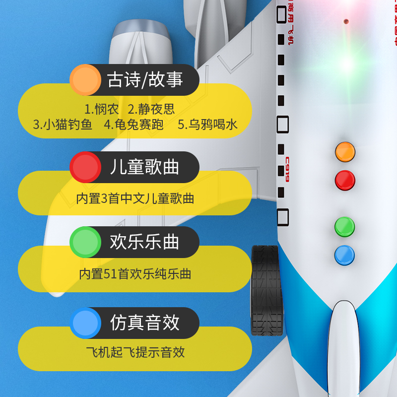 超大号儿童耐摔飞机玩具男孩惯性益智早教3岁4男孩玩具车模型宝宝