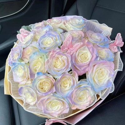 好易染花艺鲜花珠光喷色剂 无损花材不影响花期 虎窝淘