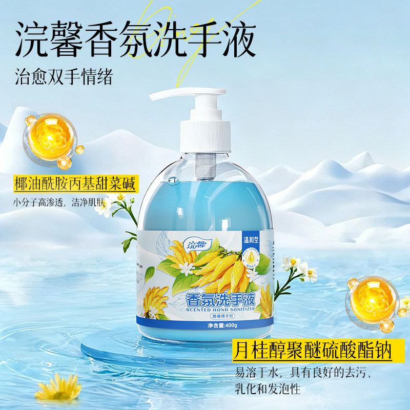 香氛洗手液月桂醇聚醚硫酸酯钠温和清洁儿童400g洗手液泡沫型洁肤