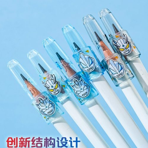 一正奥特曼软硅胶铅笔帽铅笔保护套笔盖铅笔套儿童小学生卡通可爱高颜值握笔器铅笔延长器一年级开学文具用品 - 图0