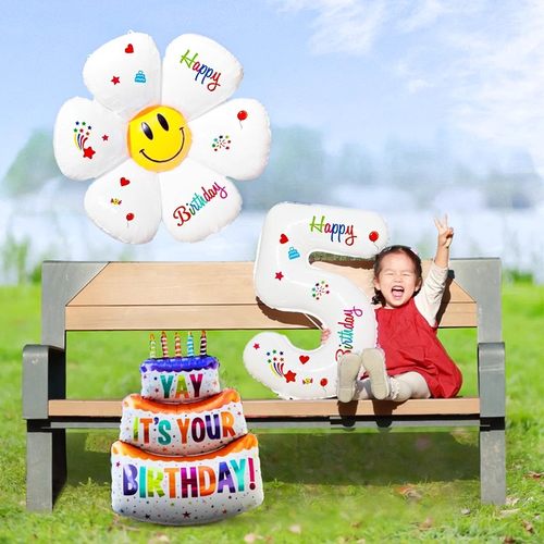 户外草地彩色马卡龙气球生日装饰儿童场景多巴胺派对拍照道具布置 - 图3