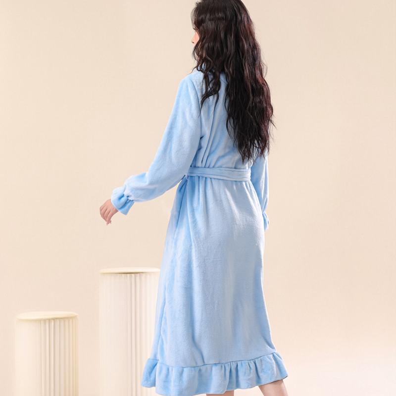 新款洋气睡袍女秋冬季睡衣珊瑚绒长款浴袍法兰绒加厚加绒晨袍冬天,淘宝优惠券,粉丝福利购,淘宝优惠卷