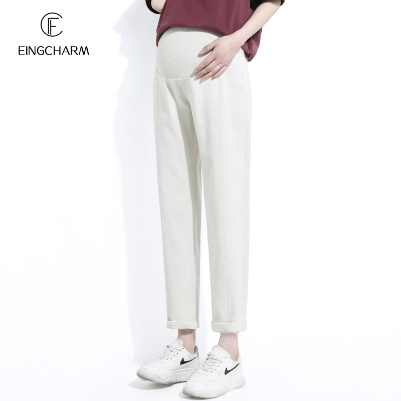 孕妇裤秋冬外穿直筒加绒宽松哈伦裤 茵魅孕妇直筒裤