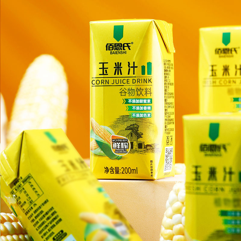 佰恩氏玉米汁谷物饮料果蔬汁饮品早餐饮品整箱植物饮料200ml*12瓶,淘宝优惠券,粉丝福利购,淘宝优惠卷
