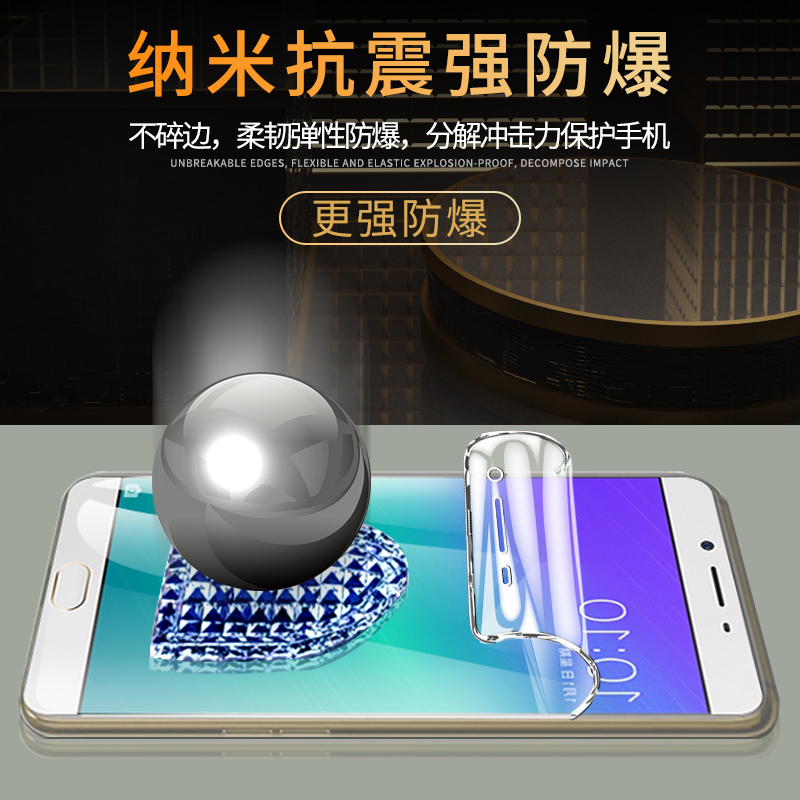 适用oppor9s手机膜全包边R9水凝膜抗蓝光R9plus钢化膜r9st全屏覆盖r9splus屏保r9m软膜opopr九防摔r9tm保护膜-图1