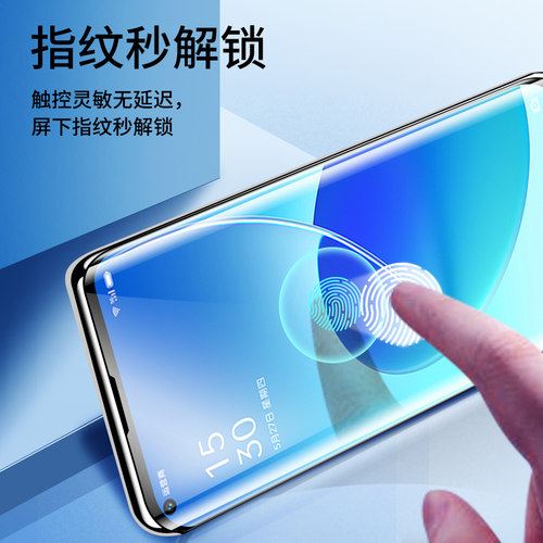 适用opporeno6pro钢化膜全覆盖玻璃reno6pro+手机膜全胶曲面屏保5G防窥uv水凝膜高清全包opop贴膜防摔保护por-图1