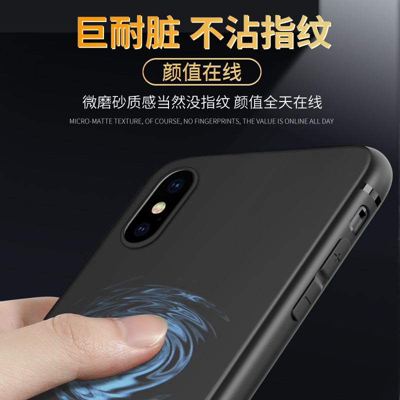 适用苹果x手机壳全包黑色新款iphonexs手机套简约防摔苹果XR保护套硅胶X/XS磨砂肤感男超薄苹果xsmax软壳纯色 - 图2