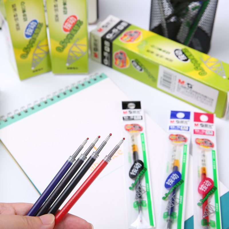 Morning light pen refills free shipping black blue red pen replacement