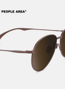 SOFT PEOPLE AREA-COFFEE(墨镜)飞行员大框眼镜太阳镜超轻钛素颜