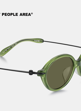 SPA男女同款时尚椭圆板材墨镜