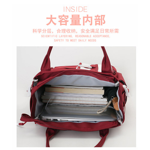 学生补习袋大容量护脊双肩背作业包男女美术补课包学习文件收纳袋 - 图0