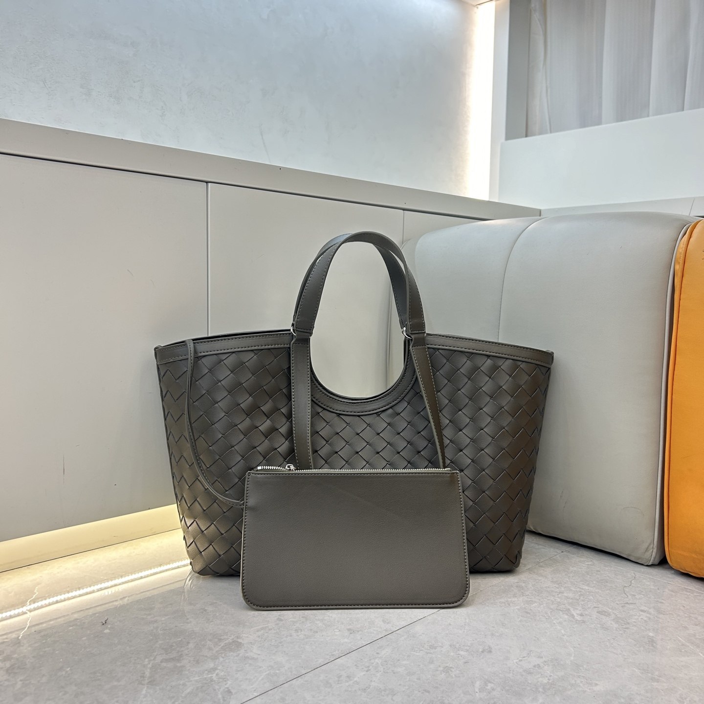 B家手工牛皮编织真皮女包欧洲站时尚大容量腋下托特包手提购物袋,淘宝优惠券,粉丝福利购,淘宝优惠卷