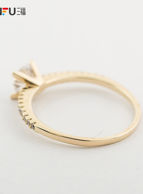 三福2019 时尚925银戒指 日系女生生日礼物1只装 772855