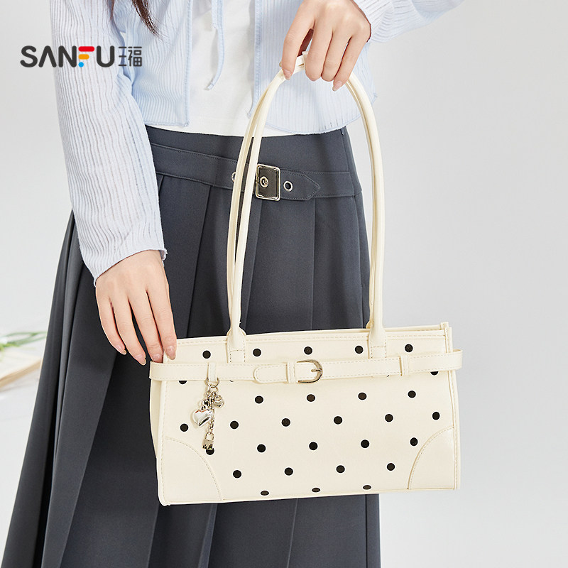 三福挎包春季撒糖计划波点法棍包波士顿腋下包时尚女包519769,淘宝优惠券,粉丝福利购,淘宝优惠卷