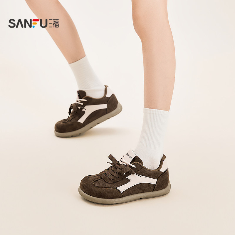 三福女板鞋春季童趣少女韩系校园风圆头低帮休闲女鞋850817,淘宝优惠券,粉丝福利购,淘宝优惠卷