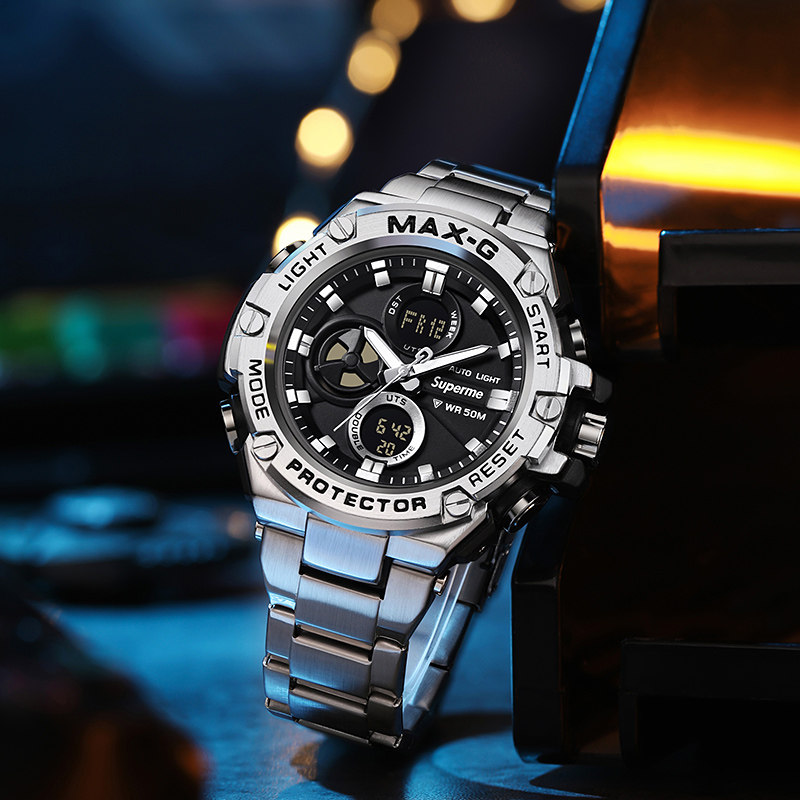 钢铁之心高中学生青少年潜水感手表 tirense国产腕表