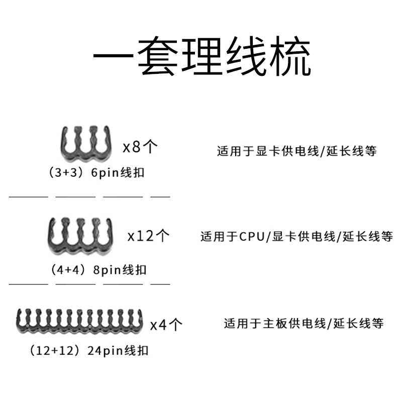 理线梳神器电源线亚克力理线梳主板理线夹显卡排线座模组电源包邮 - 图0