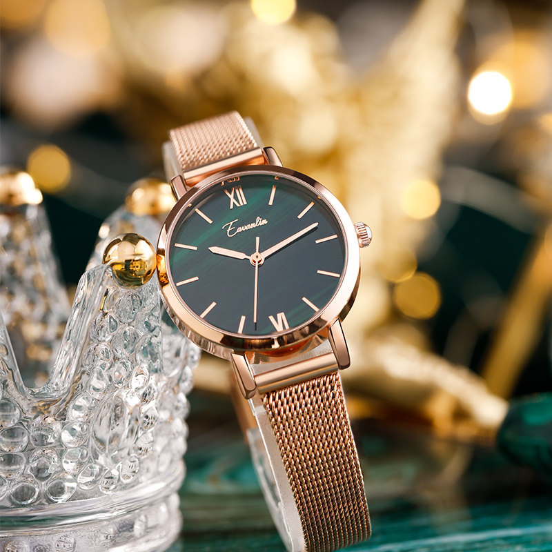 ins风正品女士手表 依文琳手表国产腕表