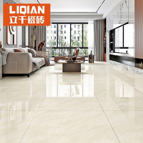 玉石米黄色800x800客厅暖色系通体大理石全抛釉瓷砖防滑地板砖 - 图0