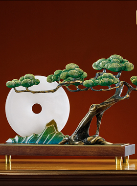 好物推荐黄铜迎客松摆件乔迁礼物