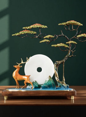 全铜迎客松福禄摆件乔迁礼品贺礼