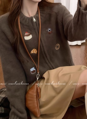 可颂牛角包项链女秋冬耳机包