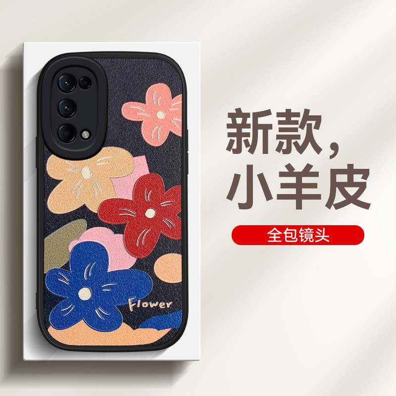 适用opporeno5手机壳潮牌情侣oppo新款reno5暴力熊opporen5k女0ppo高档小羊皮opreno5g时尚ooporeno硅胶软壳 - 图2