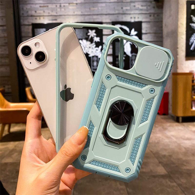 三合一苹果13手机壳推拉iphone12pro镜头全包11promax高出屏幕xsmax支架XR防摔X硅胶套适用15滑盖14plus硬套 - 图0