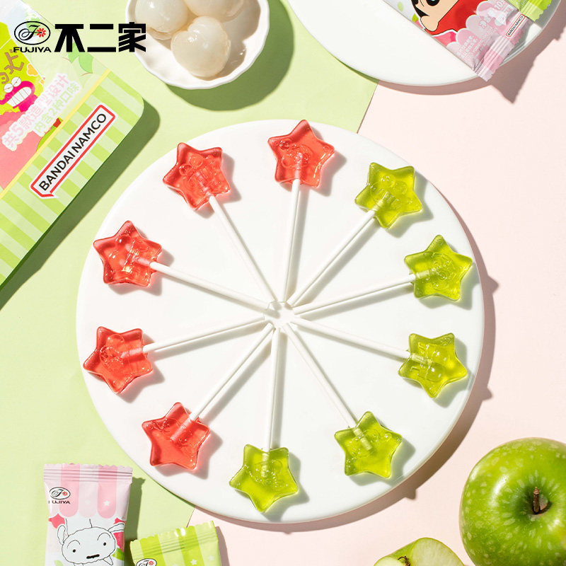 不二家星星棒棒糖蜡笔小新造型水果糖儿童生日礼物奖励学生硬糖果,淘宝优惠券,粉丝福利购,淘宝优惠卷