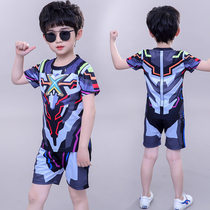 Eix SeRootmann Costume Zeta Children Suit Summer Clothing Suit Boy Summer Cos Spider Man Clothes