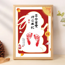 Rabbit Baby Snatcher Week Newborn Babys Hand Foot Print Full Moon 100 Days Hand Foot Print Ritual Souvenir Items Woman