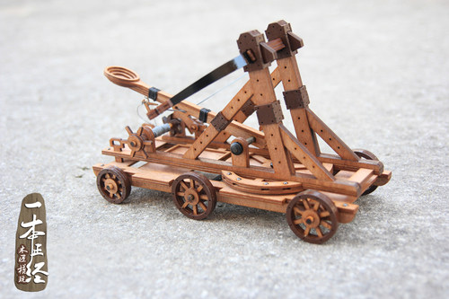 古代弹力投石车 手工抛石机古战车攻城帝国时代三国 - 图2