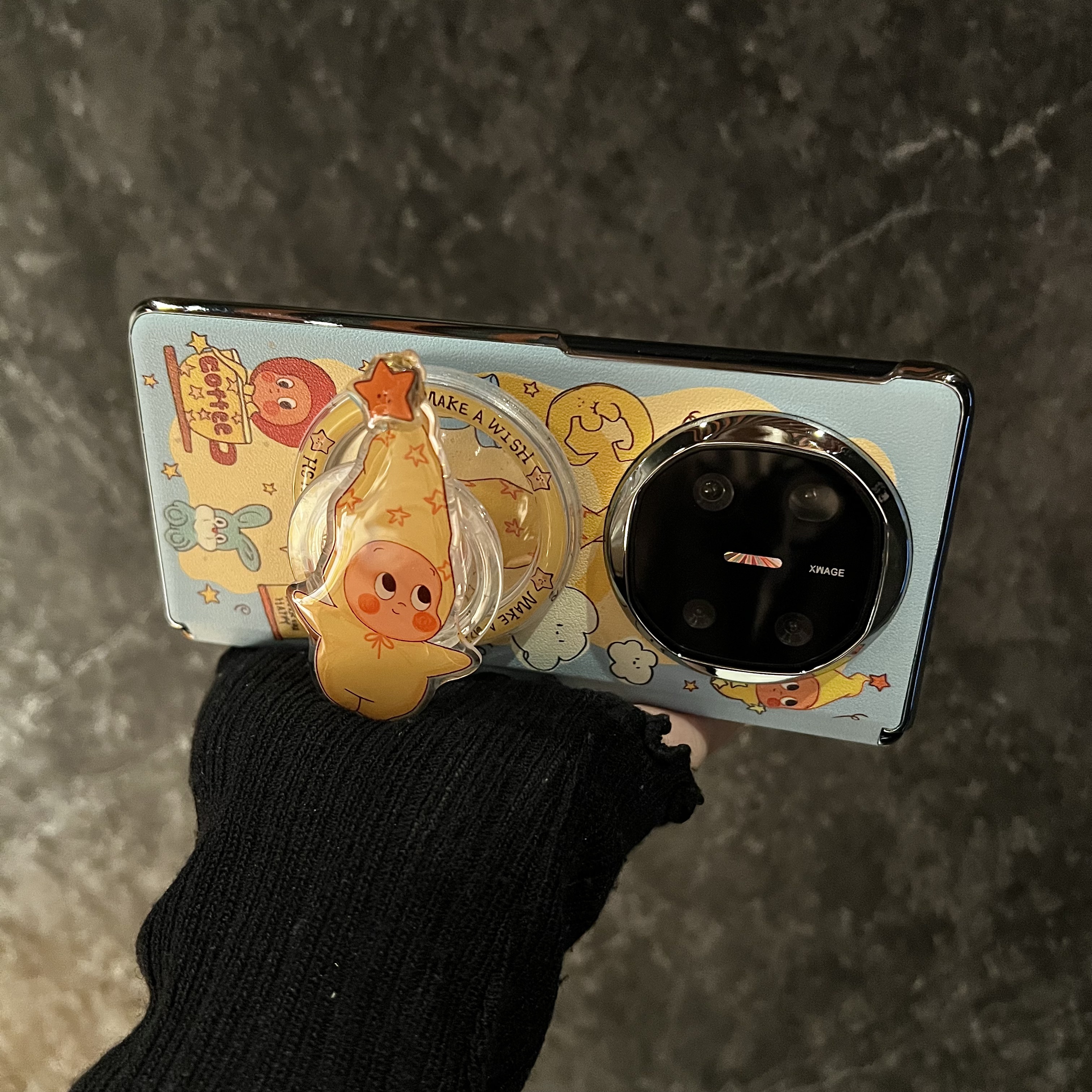 可爱童趣创意适用华为mateX7折叠屏手机壳MateX6典藏版x5旋转磁吸支架vivoxfold5挂绳中轴保护oppoN5荣耀V5女 - 图2