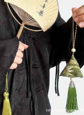 端午粽子包装流苏香囊挂件