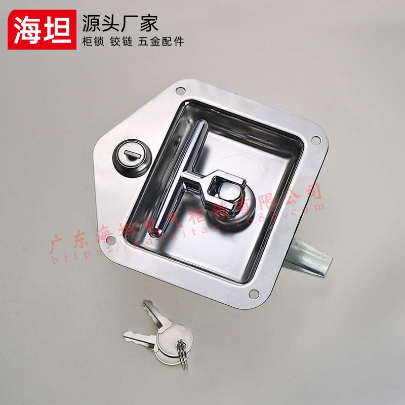 MS858 stainless steel flat lock, chassis cabinet panel lock, cabinet lock, engineering truck box type car door square lock