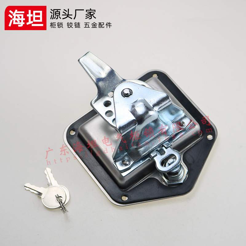 MS858 stainless steel flat lock, chassis cabinet panel lock, cabinet lock, engineering truck box type car door square lock