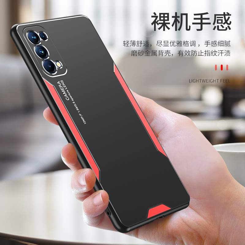 适用OPPO Reno5手机壳防摔软壳opporeno5Pro保护硅胶套reno5pro金属软外后壳reno5男女款rono5pro全包边por外-图3