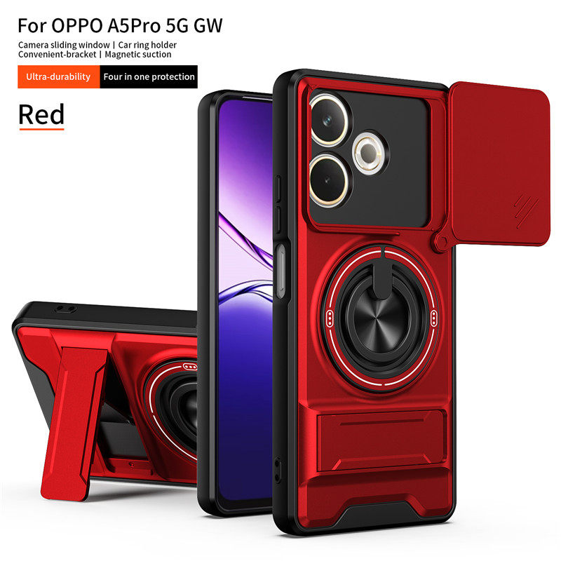 Suitable for OPPO A5pro overseas version mobile phone case with lens cover push window oppoa5por protective cover airbag anti-fall CPH2695 shell opa all-inclusive opoa port 5G international bracket p