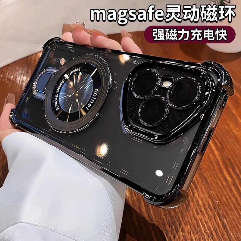 适用于荣耀400pro海外版手机壳带镜头膜Honor400保护套气囊防摔DNY-NX9硅胶软壳DNP全包hono透明case外壳新款 - 图3