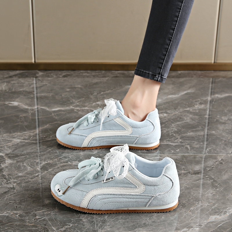 软底德训运动鞋女2025新款秋季超火百搭小白鞋不累脚阿甘跑步鞋子 - 图3
