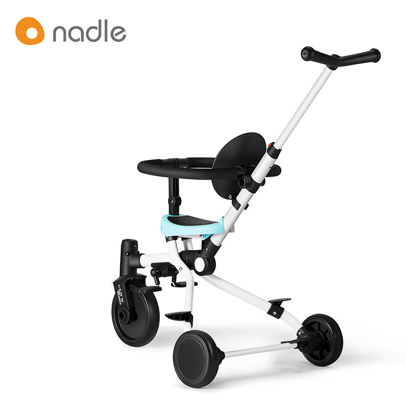 nadle纳豆溜娃遛娃神器双向手推车 nadle三轮车