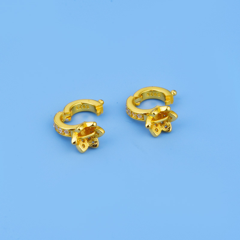 diy珍珠扣配件S925纯银扣头珍珠项链手链连接扣手工串珠莲花搭扣 - 图2