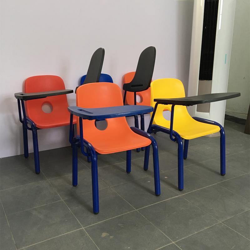 Factory direct sales student chair children's primary and secondary training class chair with writing board color kindergarten chair stool table and chair integrated