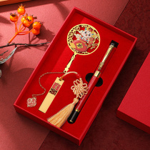 Baozhu pen Honolulu high-end signature pen New Years Lunar New Years Eve bookmarking pen suit custom lettering print logo graduation