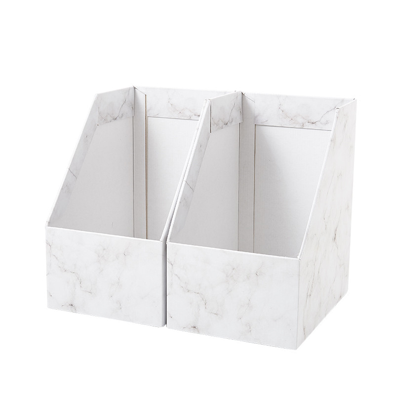 北欧风大理石桌面纸质收纳盒寝室整理盒学生书桌ins文件框书立架,淘宝优惠券,粉丝福利购,淘宝优惠卷