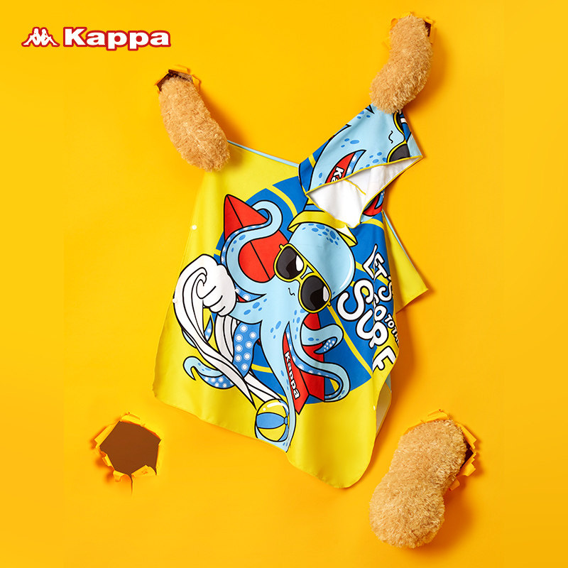 kappa儿童浴袍游泳夏季吸水浴巾 kappa游泳浴巾/吸水巾