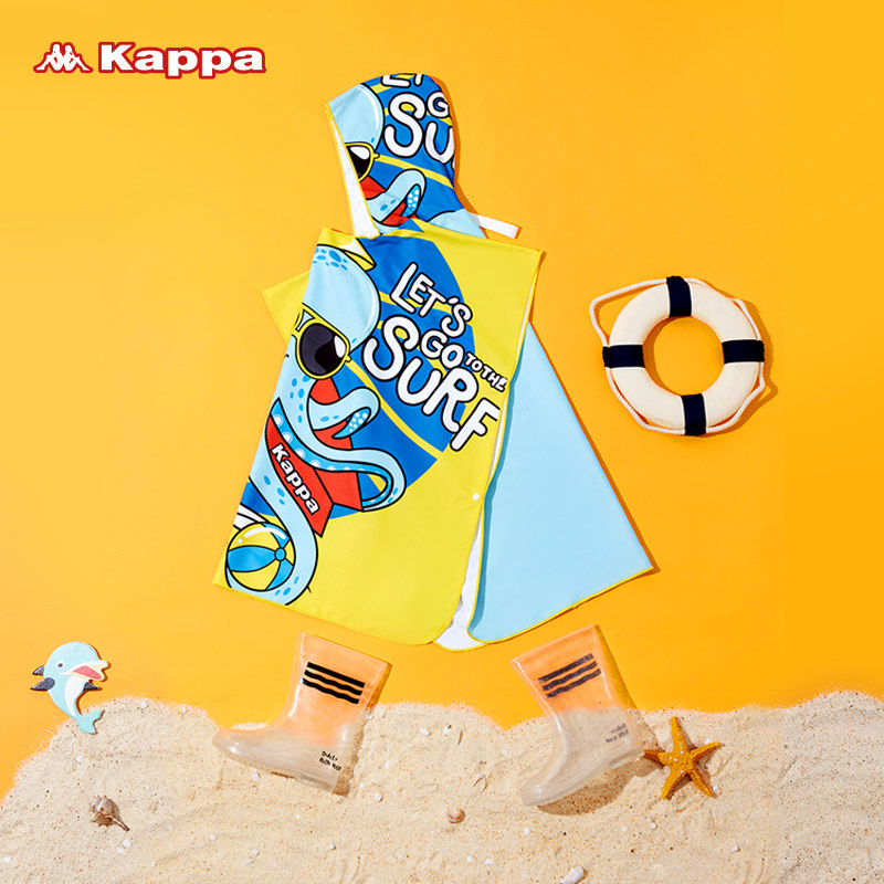 kappa儿童浴袍游泳夏季吸水浴巾 kappa游泳浴巾/吸水巾