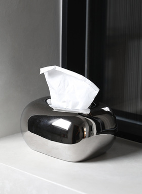 奶油风纸巾盒客厅家居轻奢创意茶几抽纸盒家用可爱卡通餐巾纸抽盒