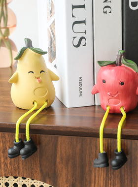 家居墙上置物架装饰摆件水果吊脚娃娃客厅电视酒柜工艺品摆设创意